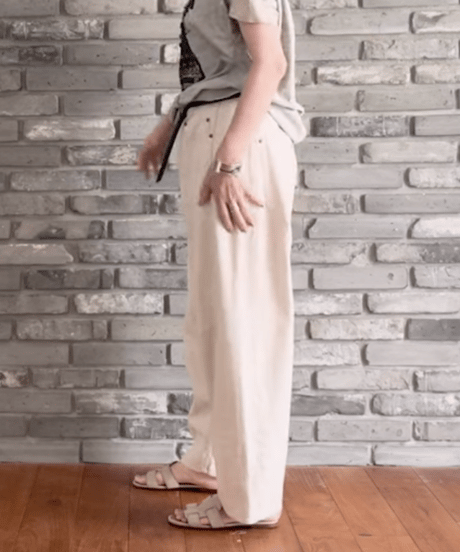 2025SS DU TANGO  DP-0451　リネンキャンバスジーンズ　KHAKI