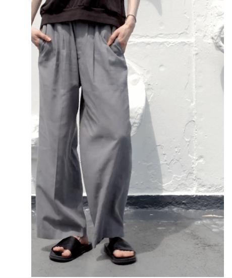 2025SS DU TANGO  DP-0351　サマーウールドロストパンツ　２カラーLIGHTGREY/NAVY