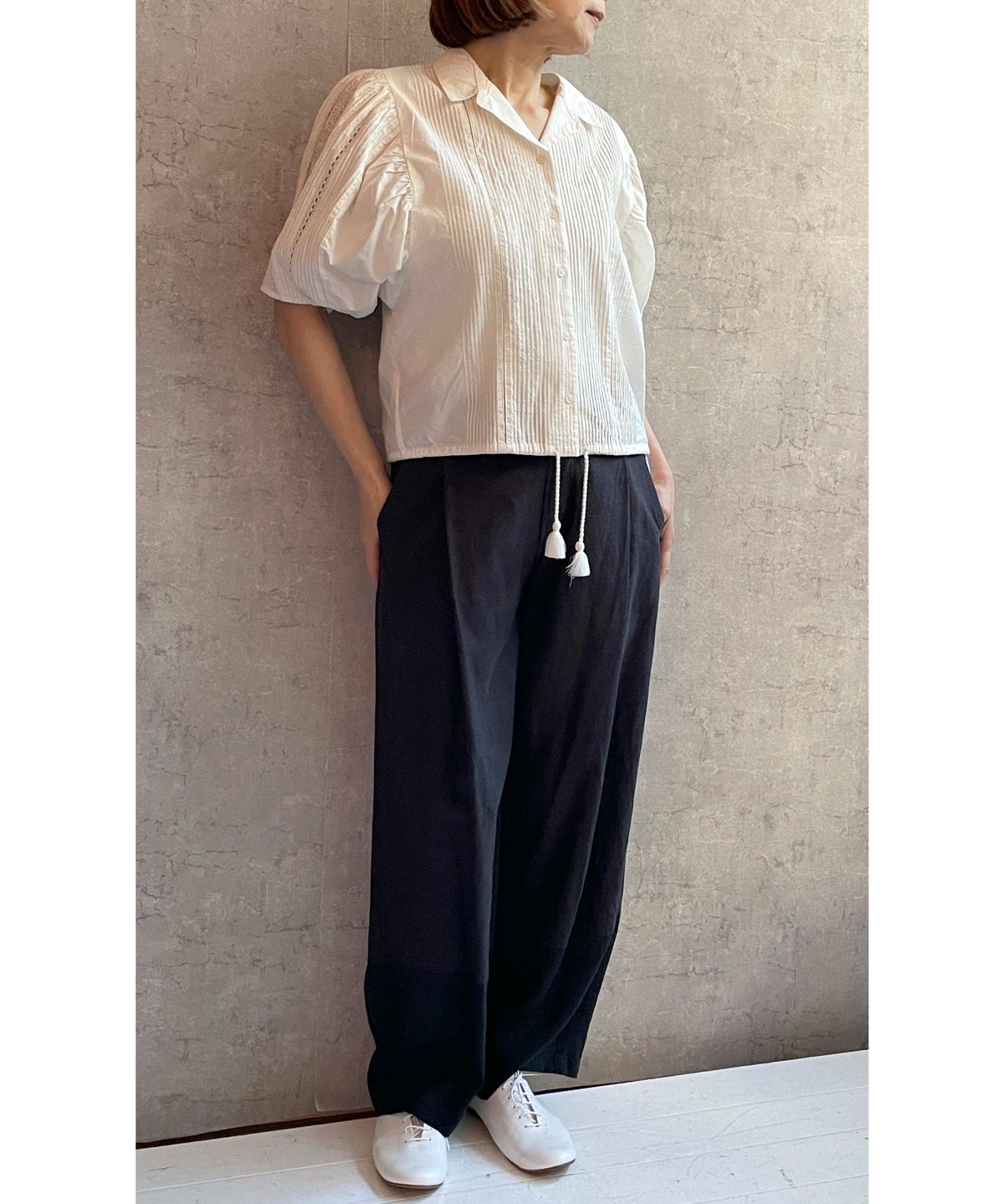 ikitsuke 82352 アンティークレースブラウス WHITE | Le8ème