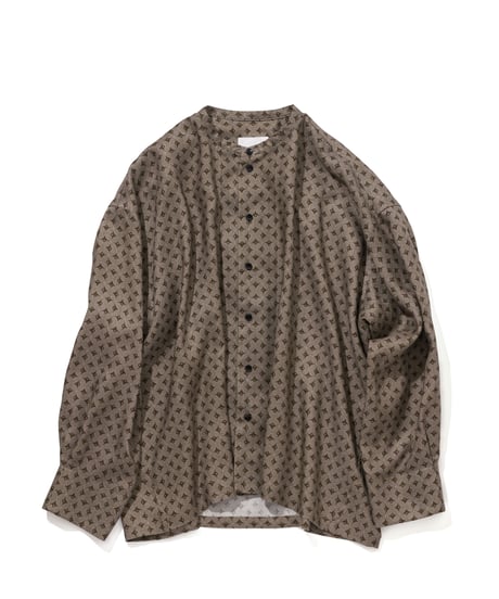 DS-0463　ベルプリントシャツ　 KHAKI