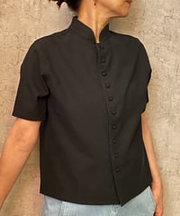In trace(イントレース）kurumi button shirt BLACK