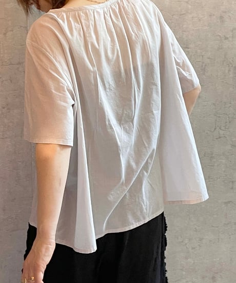 made in Japan   FABRIQUE en planète terre　261-115　ローン七分袖トップス　グレージュ