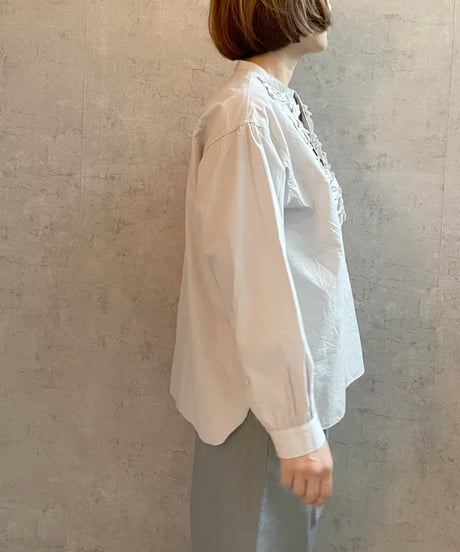 Gauze#  G1011  ヴィヴィアンブラウス ライトグレー