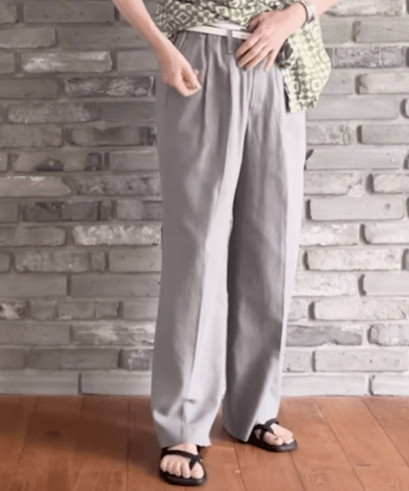 2025SS DU TANGO  DP-0351　サマーウールドロストパンツ　２カラーLIGHTGREY/NAVY