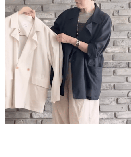 2025SS DU TANGO  DA-0251　シアーコットンサマージャケット２カラー　STONE WHITE/NAVY