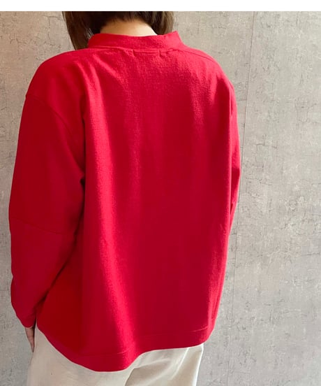 FABRIQUE en planète terre 　252-111　wool cardigan　RED