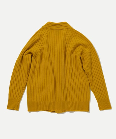 DU TANGO DK-0343 Vネックリブカーディガン MUSTARD