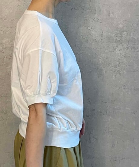 ★FABRIQUÉ n planète terre  241-025　コンビネーション半袖TEE　ホワイト