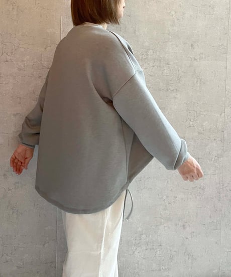MANON MNN-C-172  Cardbord Knit Long Sleeve Spindle Tee　　GREY