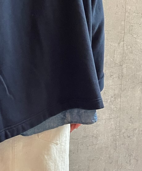 FABRIQUE en planète terre 　252−061  裏起毛巾広カーディガン　チャコールグレー