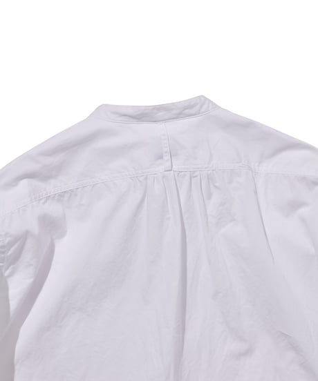 TS-0163　コットンスタンドカラーシャツ　 WHITE
