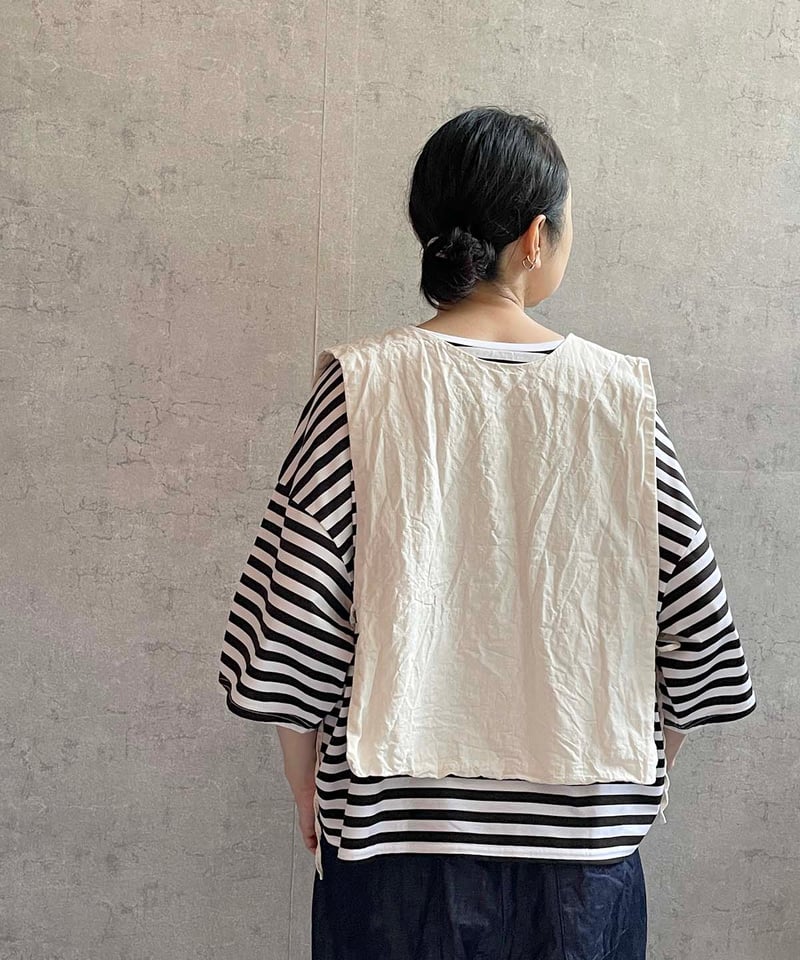 ROBE de PEAU R232 コットンリネン2WAY ジレ 生成 | Le8ème ル