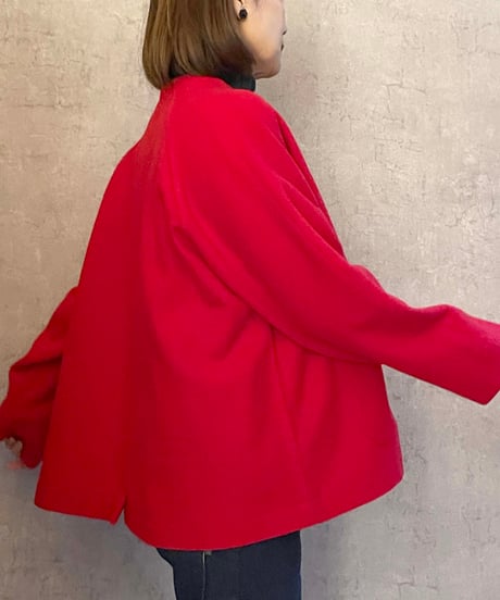 FABRIQUE en planète terre 　242-072　ダブルボタンコート 　RED