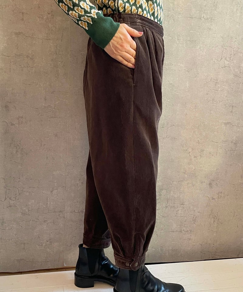 ROBE de PEAU R201 コーデﾕロイボタンパンツ ブラウン | Le8ème ル