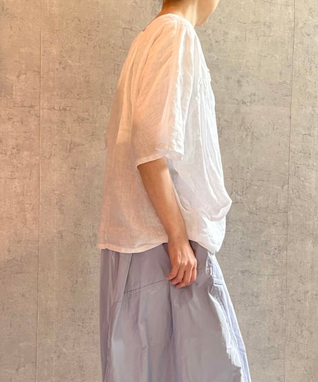 DS-0261 　リネンスモッグシャツ　BROWN