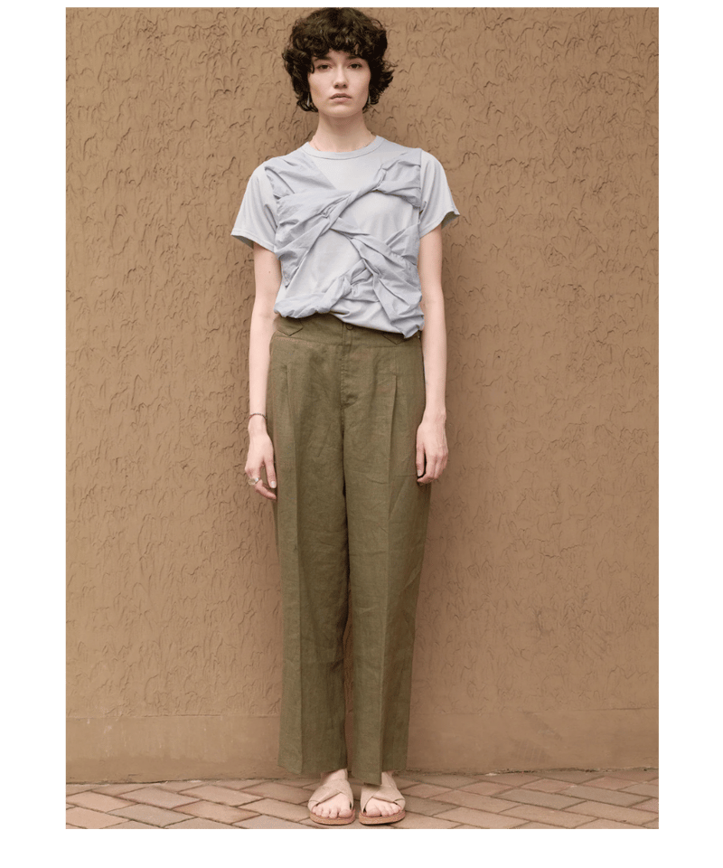 DP-0761 リネングルカパンツ BEIGE | Le8ème ルイチェム