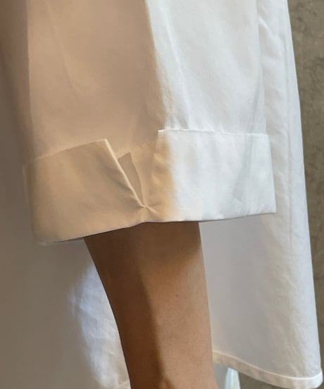 made in Japan   FABRIQUE en planète terre  261-022　コンビネーションモックネック6分袖プルオーバーWHITE