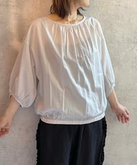 made in Japan   FABRIQUE en planète terre　261-115　ローン7 分袖トップス　グレージュ