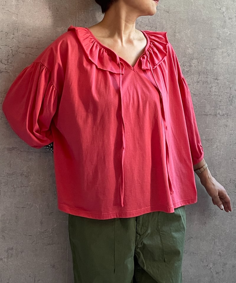 Gauze# G929 ピエロカラープルオーバー ピンク | Le8ème