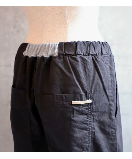 tsukinowa TP056 コットンストレッチのイージーパンツ　BLACK