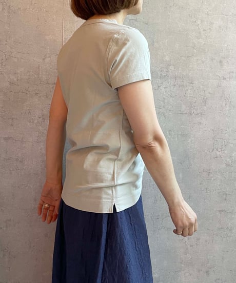 FABRIQUE en planète terre 　251-005 ベーシッククルーネックTEE　アイスグリーン