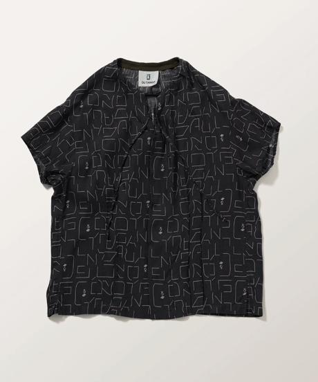 DS-0361　モノグラムプリントシャツ　BROWN
