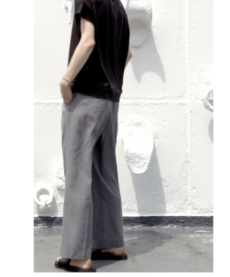 2025SS DU TANGO  DP-0351　サマーウールドロストパンツ　２カラーLIGHTGREY/NAVY