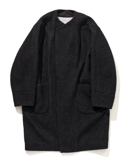 DA-0363　シャギーコクーンコート　TOPCHARCOAL