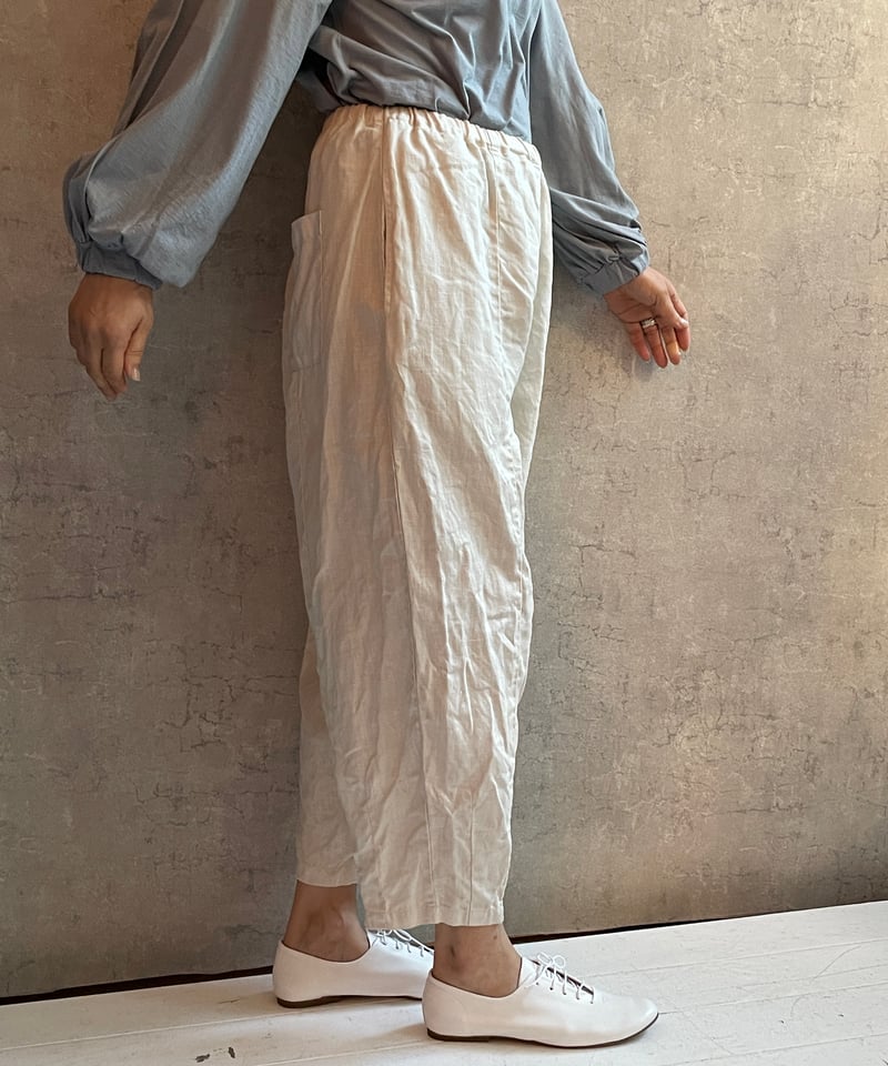 ☆Gauze# G1046 ナチュラルドライリネンチャーリーパンツ charcoal | Le