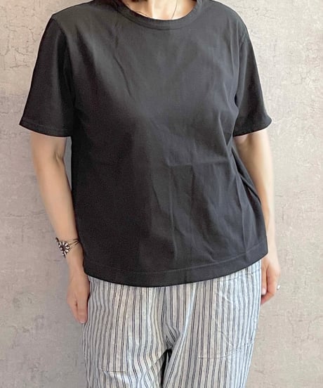 made in Japan   FABRIQUE en planète terre 　251−013　WIDE BASIC SHORT SLEEVE TEE　BLACK