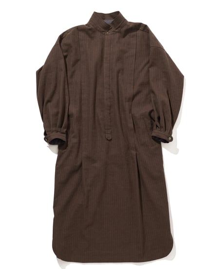 DO-0163　フランネルワンピース　  BROWN