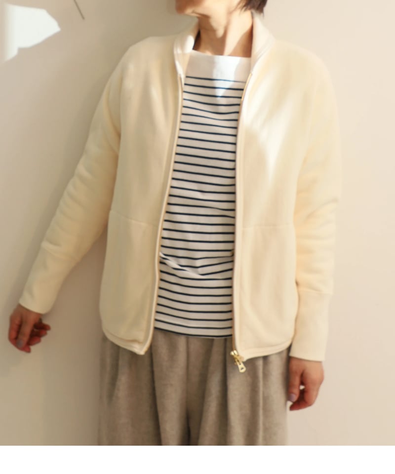 FABRIQUE en planète terre ショールカラーダブルジップカーディガン 