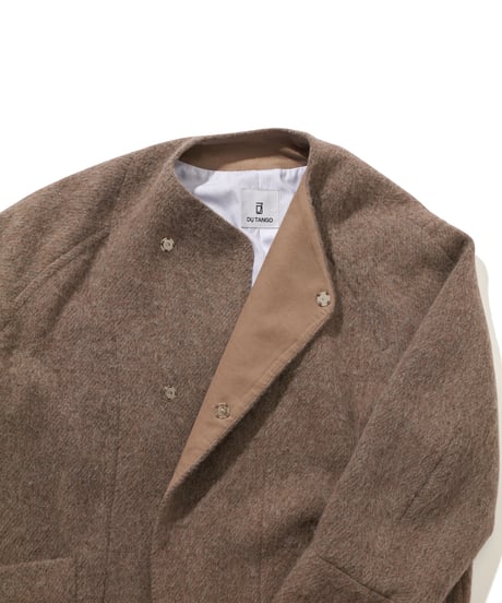 DA-0363　シャギーコクーンコート　TOPCHARCOAL