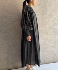 ５ème　A024　 ギャザーチュニックワンピース　 ブラック