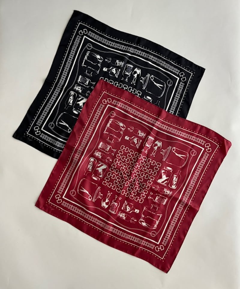 DG-0154 バンダナスカーフ DARK RED/ DARK NAVYの2カラー | Le8