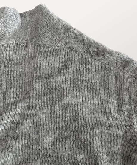 DK-0163　ベビーアルパカＶネックニット　LIGHT GREY