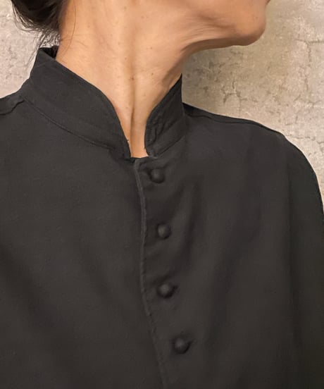 In trace(イントレース）kurumi button shirt BLACK