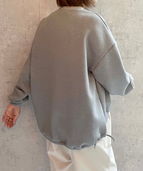 MANON MNN-C-172  Cardbord Knit Long Sleeve Spindle Tee　　GREY