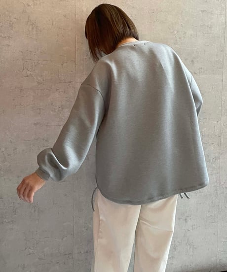 MANON MNN-C-172  Cardbord Knit Long Sleeve Spindle Tee　　GREY