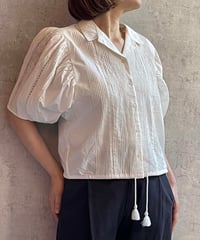 ikitsuke　82352 アンティークレースブラウス　WHITE