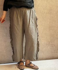 Gauze#　G1106　リネンヴィスコースヴィヴィアンパンツ　GRAY
