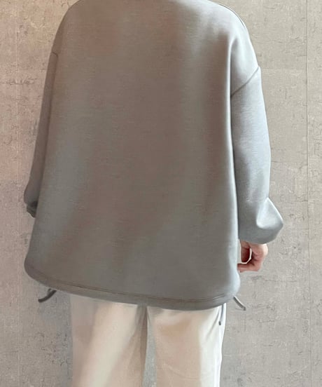 MANON MNN-C-172  Cardbord Knit Long Sleeve Spindle Tee　　GREY