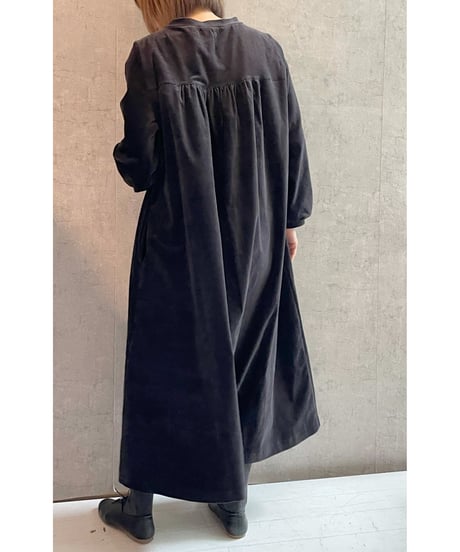 FABRIQUE en planète terre 　252−066 ベルベットワンピース　black