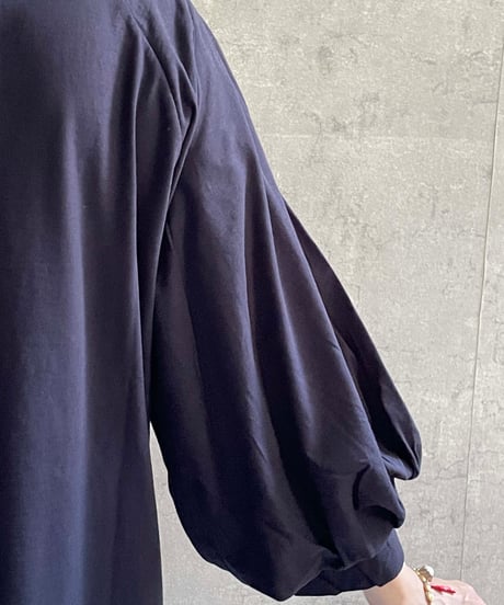 Gauze# G1087　スリーブキュリアスプルオーバー　BLACK　(maide in japan)