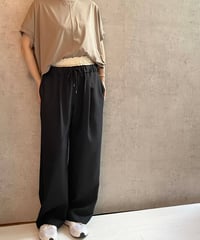 MANON MNN-PT-142 レイヤードパンツ　　ブラック