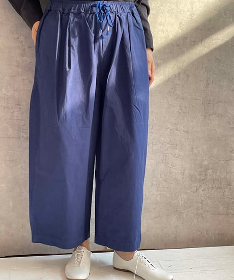 OUVERT　2610302 タックワイドパンツ　ブルー