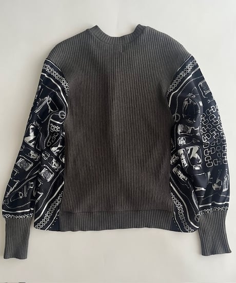 DC-0154 スカーフTEE　 DARK RED/ DARK NAVYの２カラー
