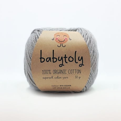 Babytoly Organic cotton yarns -  SILVER（毛糸）