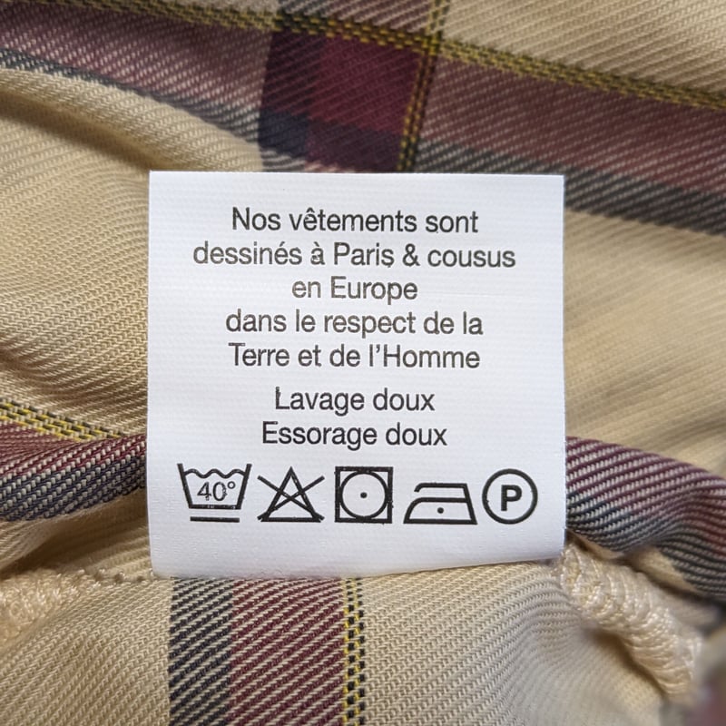 LOIR paris チェックシャツ 24m