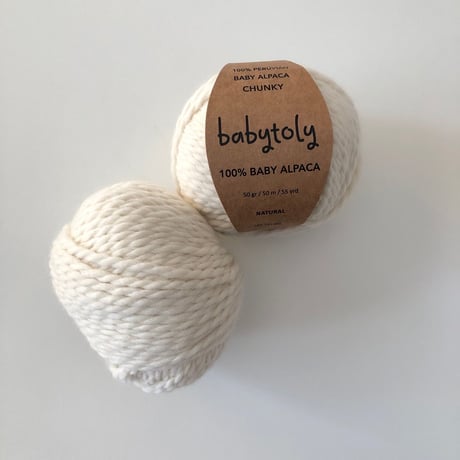 Babytoly Baby alpaca yarns - NATURAL（毛糸）